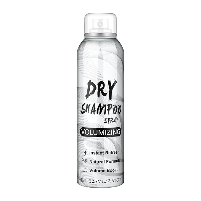 Dry Shampoo Spray,Volumizing Dry Shampoo for Women & Men,Instant Refresh,with Rice Starch & Hydrolyzed Rice Extract,Replenishes Hair Keratin,Nourishes Hair Roots,7.61 oz