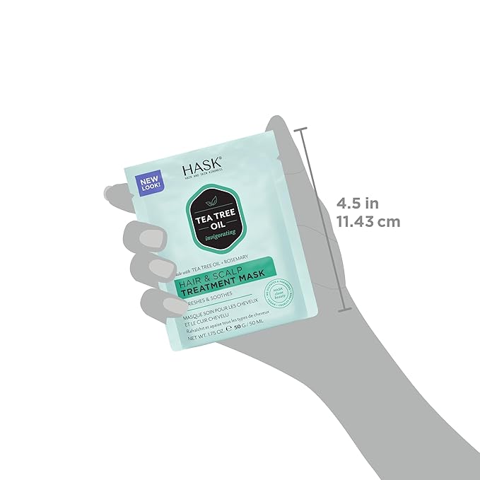 HASK Tea Tree Revitalizing Dry Shampoo Duo (4.3oz-Qty 2) & Tea Tree Revitalizing Deep Conditioner Packette, Aluminum-Free, Sulfate-Free, Paraben-Free, Color Safe, for All Hair Types