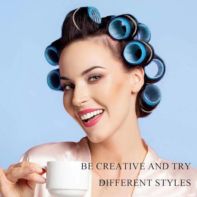 8 Pcs Hot Curler Clips Replacement Kit with Rollers Securing Pins, Fits 1.75 Inch Hot Rollers