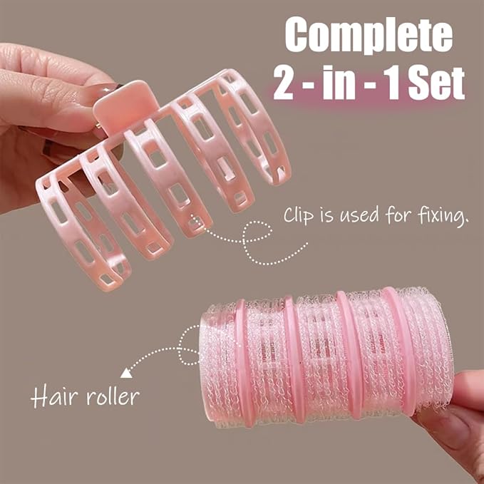 2 in 1 Bangs Hair Rollers with Clip Hair Styling Clips Set,4 Pcs Volumizing Hair Clips Root Lifting Clips,4 Pcs Metal Duck Billed Hair Clips for Styling Sectioning