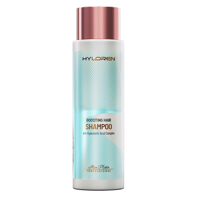 Mon Platin Professional HYLoren Boosting Shampoo, 500ml - For Thin, Sparse and Brittle Hair with Hyaluronic Acid, Volumizing and Thickening Shampoo, SLS/SLES Free, for Damaged Hair
