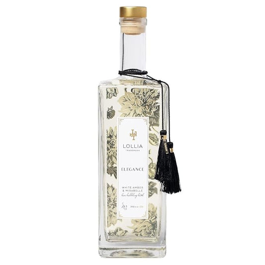 Lollia Elegance Bubble Bath, 24.8 oz, White Amber and Mirabelle, Relaxing Bubble Bath for Women, Bubbling Skin Care, Luxury Beauty for Body, at Home Spa Experience