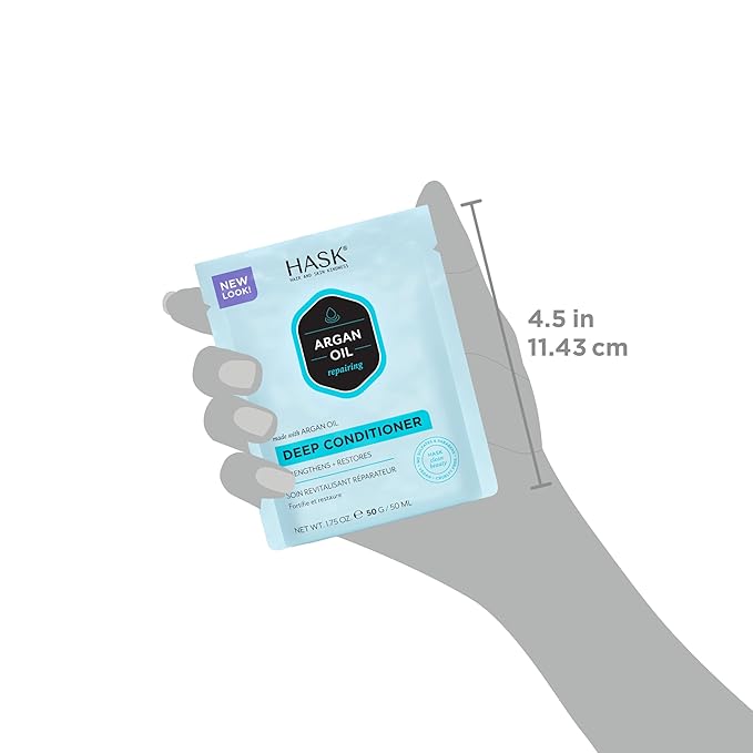 HASK Chia Seed Volumizing Dry Shampoo Duo (4.3oz-Qty 2) & Argan Oil Repairing Deep Conditioner Packette, Aluminum-Free, Sulfate-Free, Paraben-Free, Color Safe, for All Hair Types