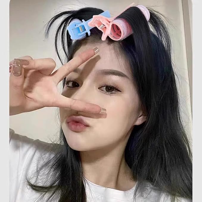 2 in 1 Bangs Hair Rollers with Clip Hair Styling Clips Set,Volumizing Clips Root Lifting,Portable Bangs Curler DIY Volume Clip for Fluffy Hairstyles,4 PCS