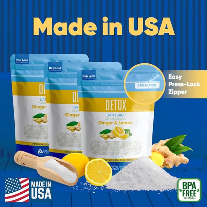 Detox Bath Salt (3-Pack) 2-Lbs Each, 6-Lbs Total