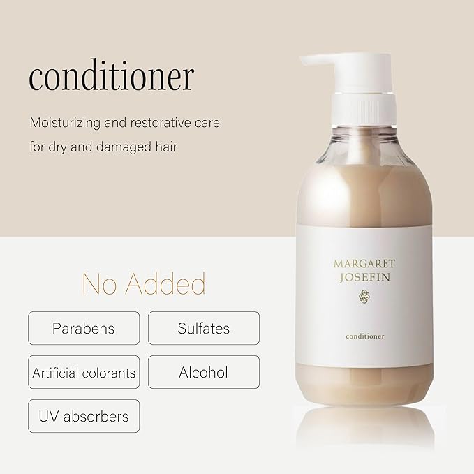 マーガレットジョセフィン MARGARET JOSEFIN Conditioner – Sulfate Free, Gentle Moisture for Dry Hair, Green Tea Scent | 16.9 fl oz (500mL), Made in Japan