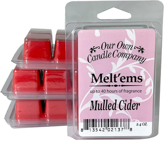 Our Own Candle Company Premium Wax Melt, Mulled Cider Scent, 6 Cubes, 2.4 oz (4 Pack)