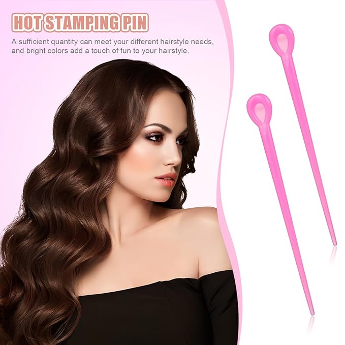 Kichvoe 2 Packs/180pcs Brush Roller Picks: Hair Roller Pins Locking Tools for Hair Curling Styling Accessories For Women Girls (Random Color)
