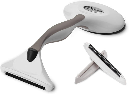 GLEENER Battery-Free Fabric Shaver & Lint Brush | Ultimate Fuzz Remover Sweater Comb | Lint Remover and Depiller for Clothing & Furniture (Taupe)