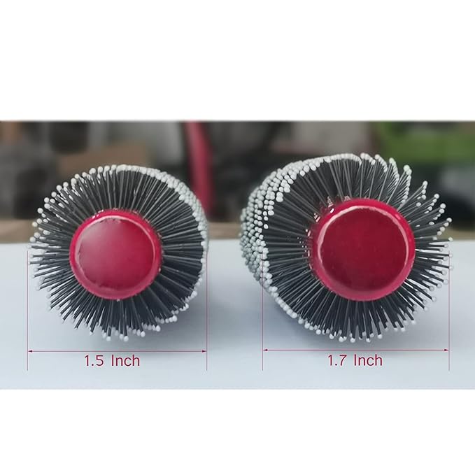 PERFEHAIR Small Round Hair Brush for Blow Drying with Soft Nylon Bristles, 1.5 Inch, Roller Curling Styling Volume Hairbrush for Men and Women Short Thin Curly Hair