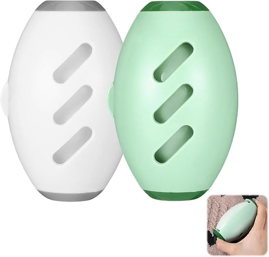 2 PCS Reusable Lint Rollers for Pet Hair Extra Sticky, Mini Portable Travel Lint Roller, Washable, Super-Sticky Gel Balls for Dust, Debris, and Hair(Green,White)