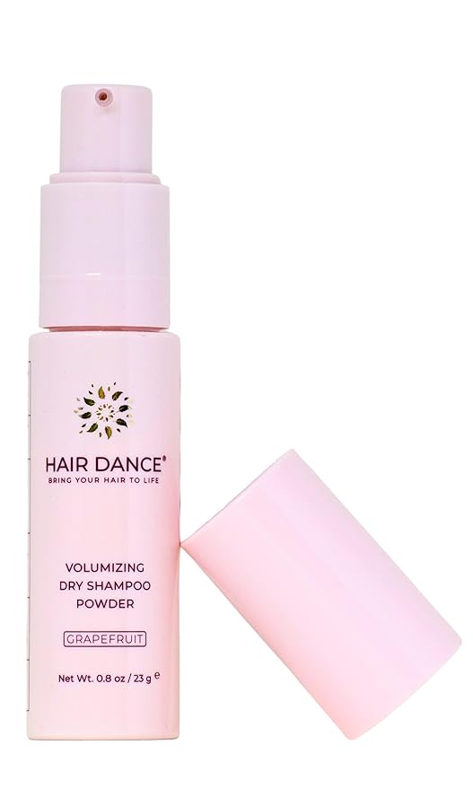 Hair Dance Dry Shampoo Powder | Non-Aerosol | Travel Size | Natural & Organic | Made in USA | No Benzene, Vegan, Cruelty Free, For All Hair Colors, Free of Talc | Grapefruit Oil Scent - 0.8 Ounce