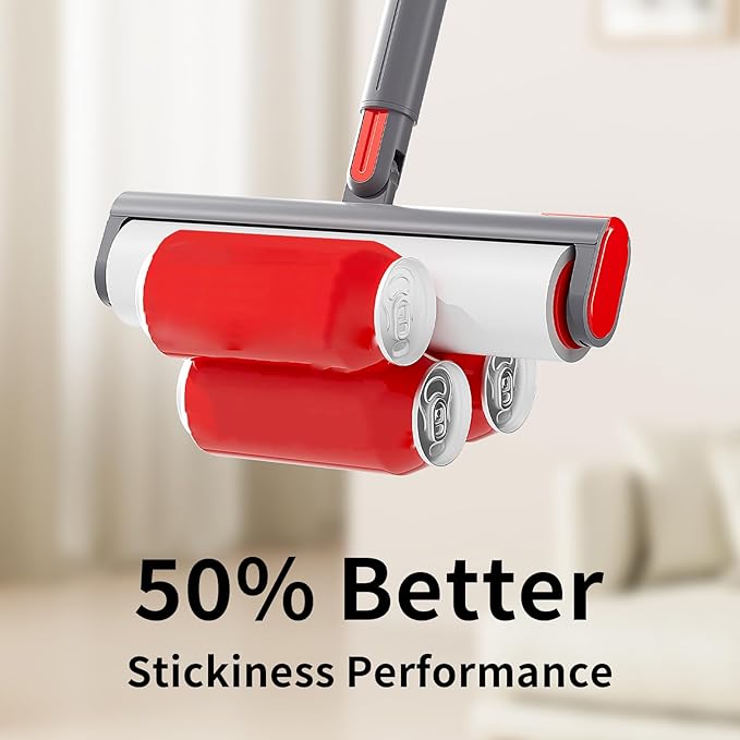 Large Lint Roller Refill 320 Sheets(4 Pack) Value Set, Extra Sticky, Easy Tear for Lint Remover, 9.45 in Pet Mega Extreme Stick Refill for Floor Roller Cleaning for Pet Hair