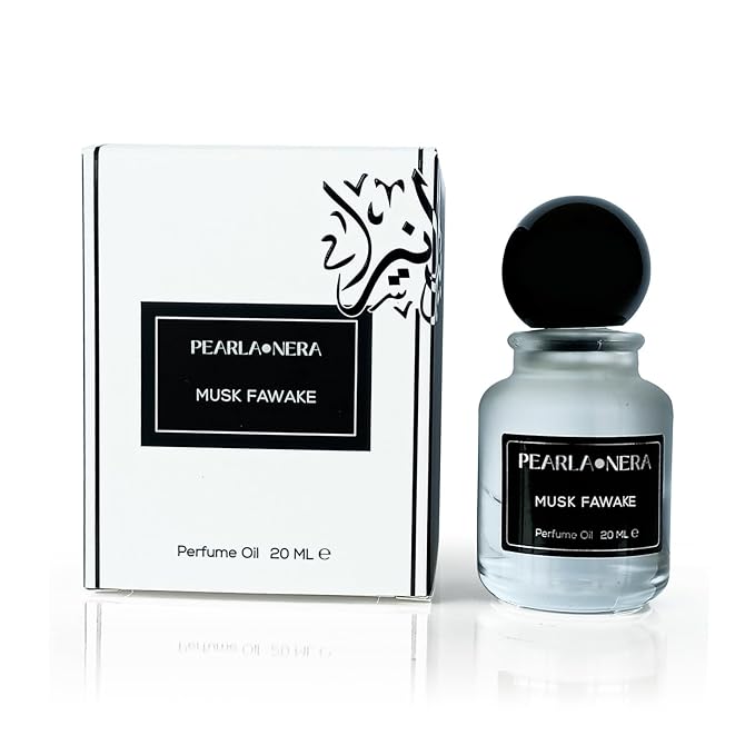 MUSK FAWAKE .68 Fl Oz/20 mL, Captivating Floral Musk Perfume Oil for Treasured Moments, Presented with Glass Bottle with Applicator Stick