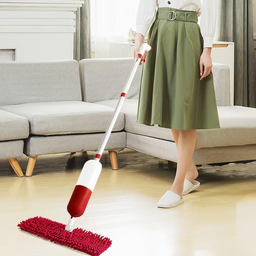 Spray Mop for Floor Cleaning Wet & Dry Mops Multi-Purpose Spray Mop - 2-in-1 Dry and Wet Microfiber Floor Cleaning mop,Comes with a 650 ml Reusable can Bottle