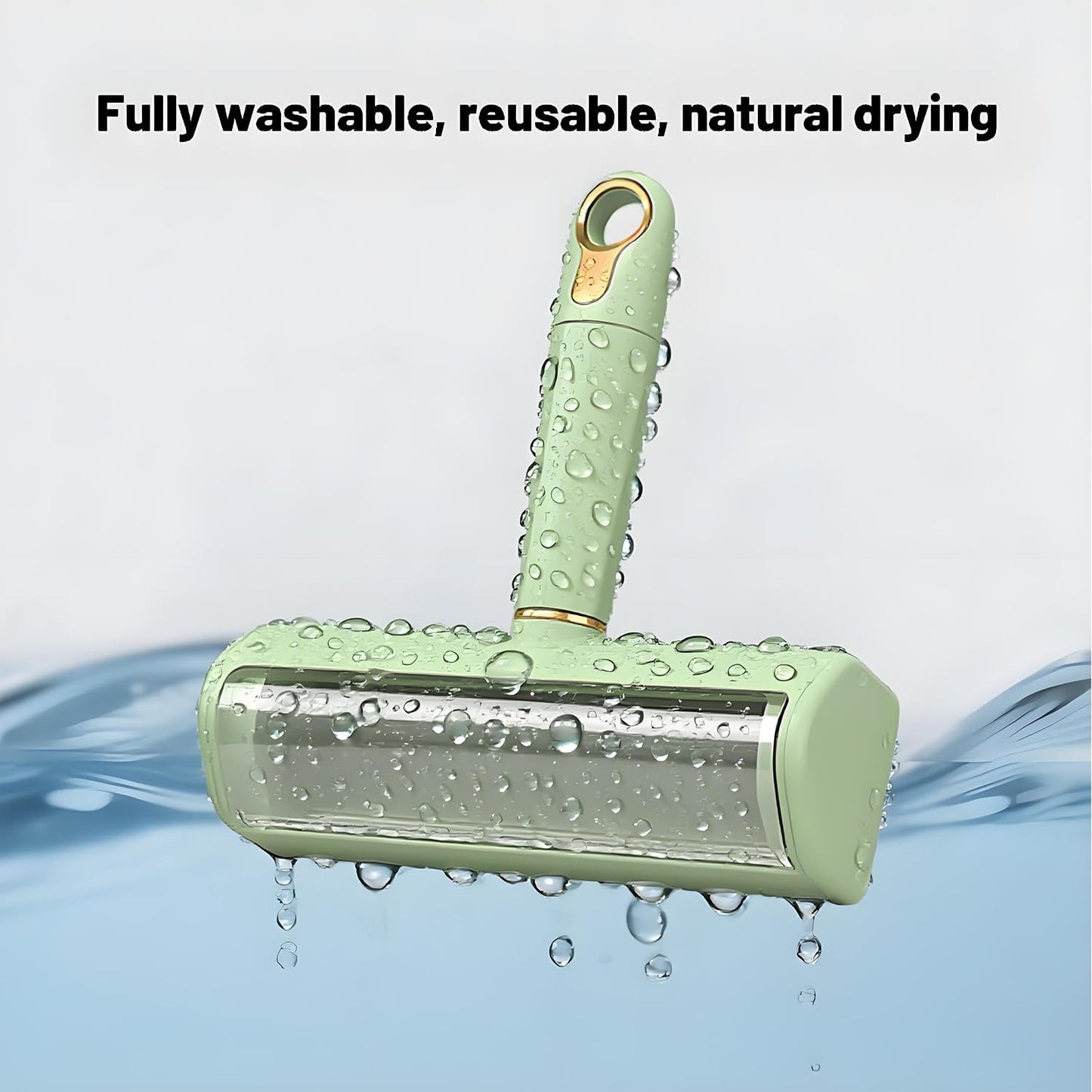 Pet Hair Remover Lint Roller - Washable Reusable, Static Adsorption for Cat Dog Hair Removal On Furniture, Sofas, Bedding, Carpets，Pet Hair Removal Tool，Dog Hair Remover，Lint Remover (Green)