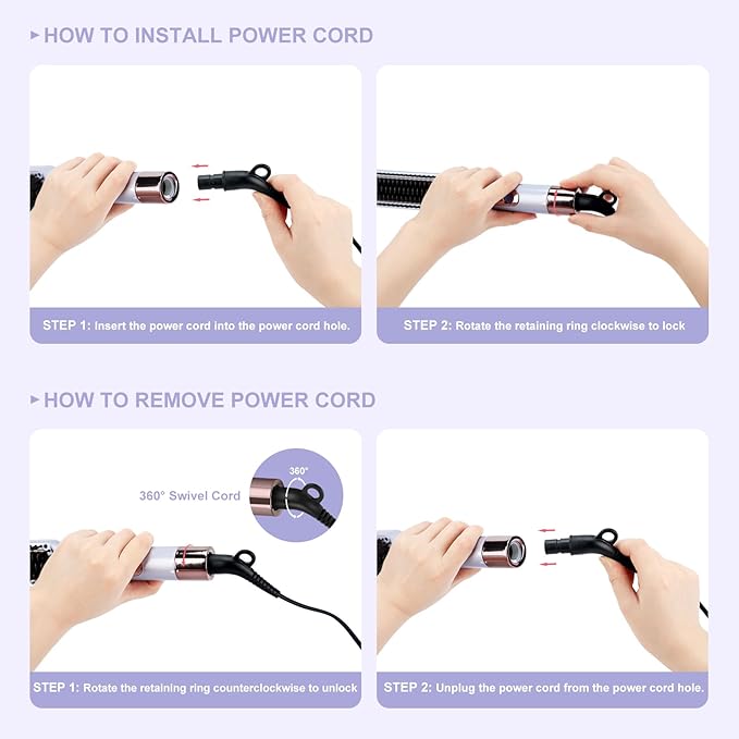 Hair Straightener and Curler, PARWIN PRO BEAUTY 1'' Flat Iron,1.25'' Curling Iron Hair Straightener Brush with Detachable Power Cord, LED Temp Control & Instant Heat Up, Dual Voltage, for Home Travel