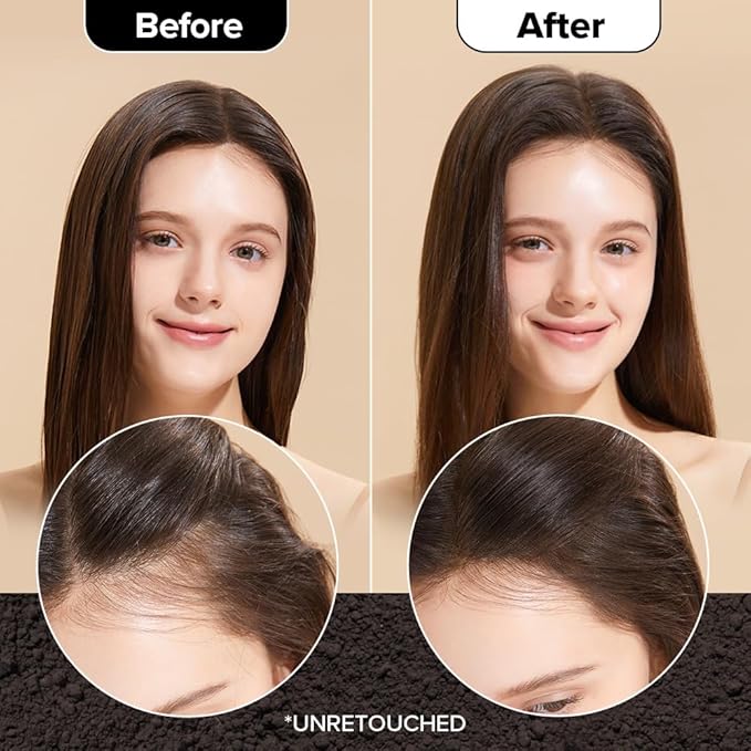 I DEW CARE Biotin Clarifying Dry Shampoo - Tap Secret Dark Brown Duo Set | Strengthening & Volumizing, Powder Type, Refillable, Travel size, Non-aerosol, Brunette, Korean Ginseng, 0.26 Oz * 2ea