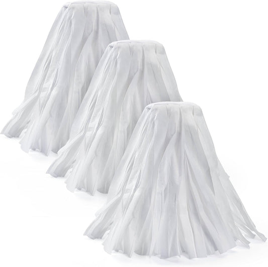 Matthew Cleaning Looped-Open Disposable Industrial Wet Mop Head 1.25'' Universal Headband Non-Woven Commercial Replacement for Indoor & Outdoor Use, Floor Cleaning String Mop Refill 3 Pack