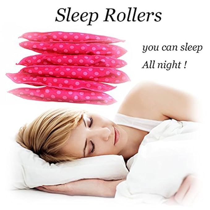Foam Hair Curlers, Pillow Cloth Hair Rollers,No Heat Sleeping Soft Sponge Rollers for Long, Short, Thick & Thin Hair Spiral Curls Hair Styling Rollers (Pink)