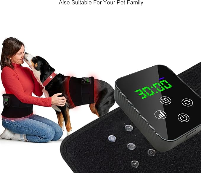 Red Light Therapy, Cordless Infrared Therapy Pad for Back Knee Leg Pain Relief, Portable 660nm 850nm Wireless Red Infrared Light Therapy Wrap Belt with Rechargeable Controller Gift for Women Men
