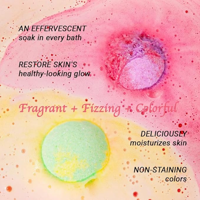 30 Bath Bombs with Essential Oil for Women Spa Gift Set Relaxing Birthday Gift for Best Friends Bubble Bath Skincare Relaxation Aromatherapy
