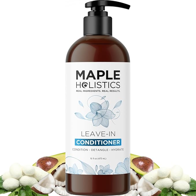 Leave In Conditioner for Dry Damaged Hair - Ultra Moisturizing Deep Conditioner for Dry Damaged Hair and Frizz Control with Silk Amino Acids - Smoothing Leave In for Curly Hair Moisturizer