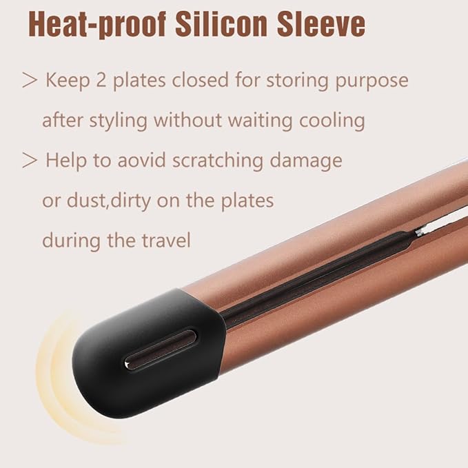 NITION Ceramic Tourmaline Flat Iron for Hair LCD 1" Hair Straighteners MCH Fast Heating UP Healthy Smooth Straightening Styling Tools with Travel Pouch Bag. 265-450°F Adjustable 6 Temperatures Levels