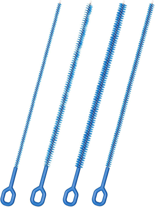 Heavy Duty Straw Cleaner Brush - 12.6 Inch Full Bristles Coverage (4-Size) and Ergonomic Grip Handle for Tumbler, Sippy Cup, Bottle and Tube (4 Pack)