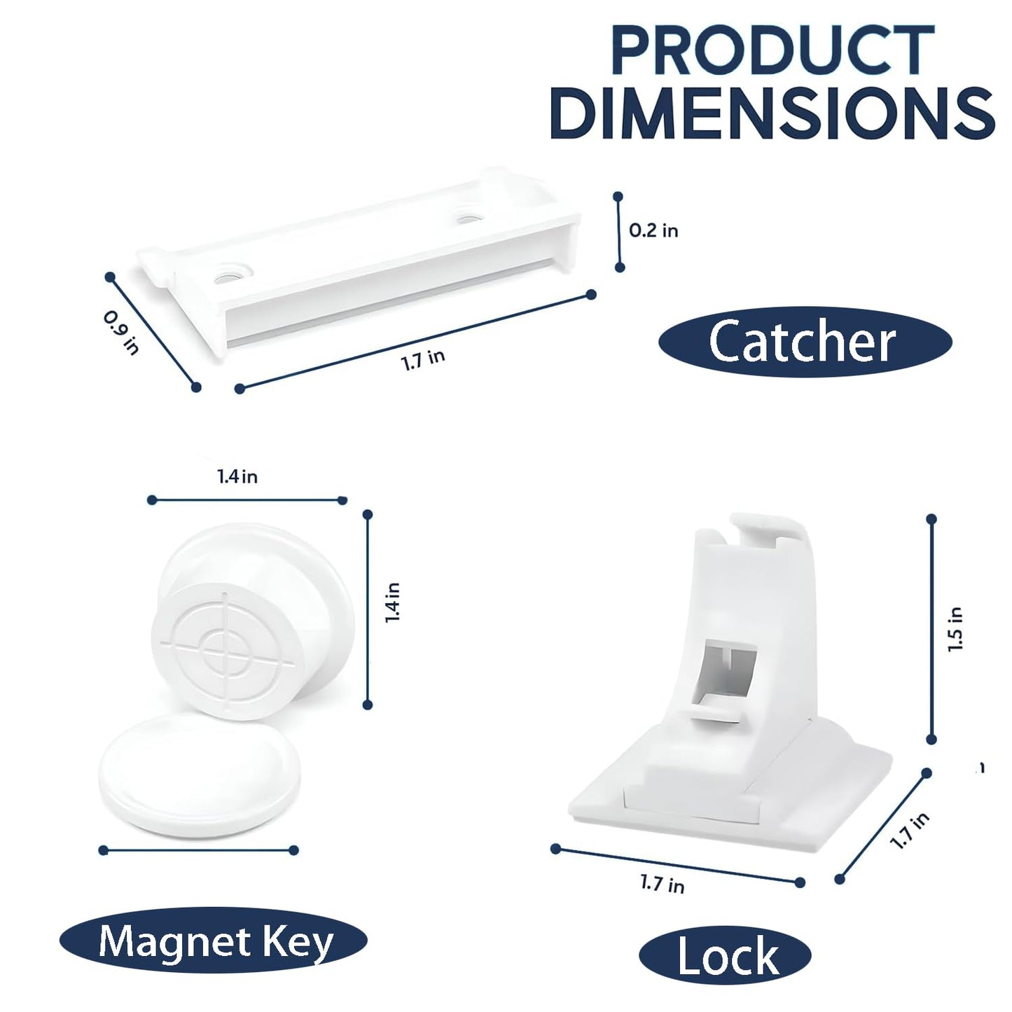 12 Pack Magnetic Cabinet Locks Baby Proofing, Child Proof Cabinet Locks, Child Safety Cupboard Drawers Latches - Adhesive Easy Installation