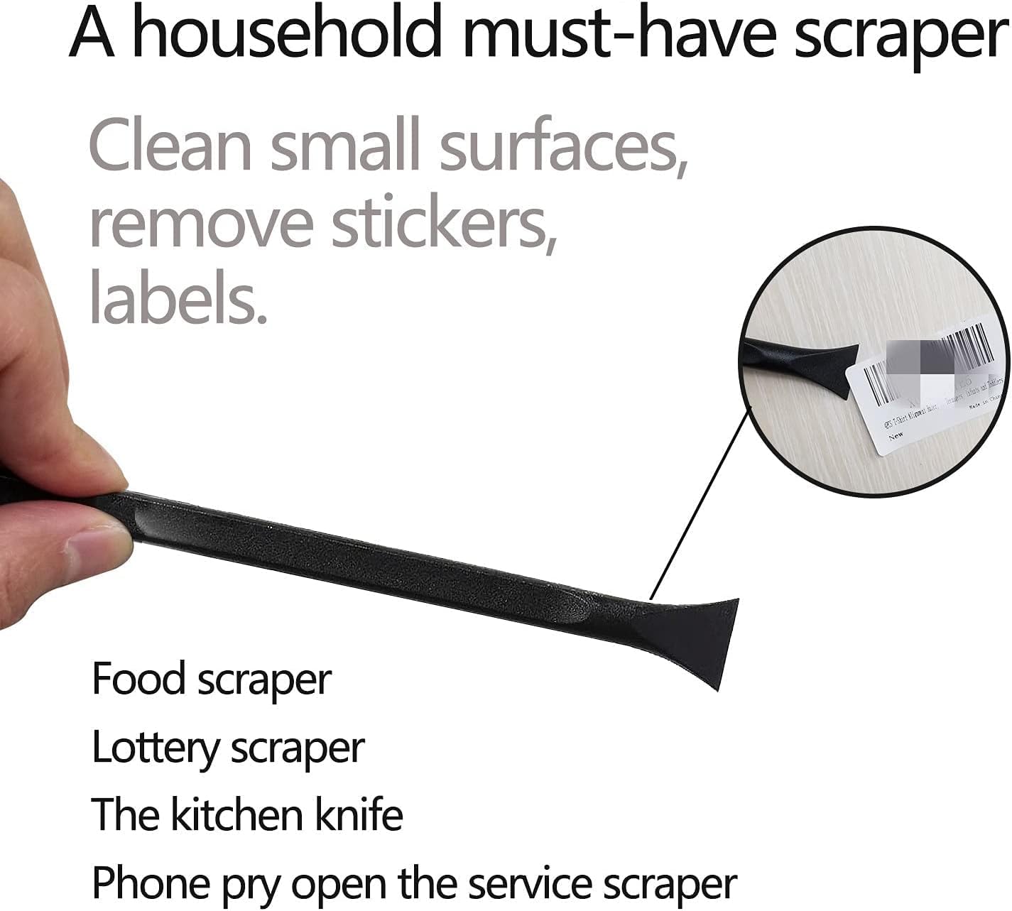Scraper Small Plastic Scraper Tool, Used in Narrow Spaces and Gaps, Perfect for Removing Oil Stains, Labels, Food, Dirt, Paint, Etc. (6Pcs scrapers)
