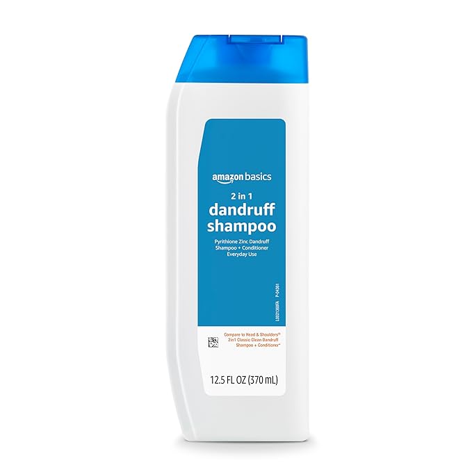 Amazon Basics 2-in-1 Dandruff Shampoo and Conditioner, Gentle, pH Balanced, 12.5 Fl Oz (Pack of 6) (Previously Solimo)