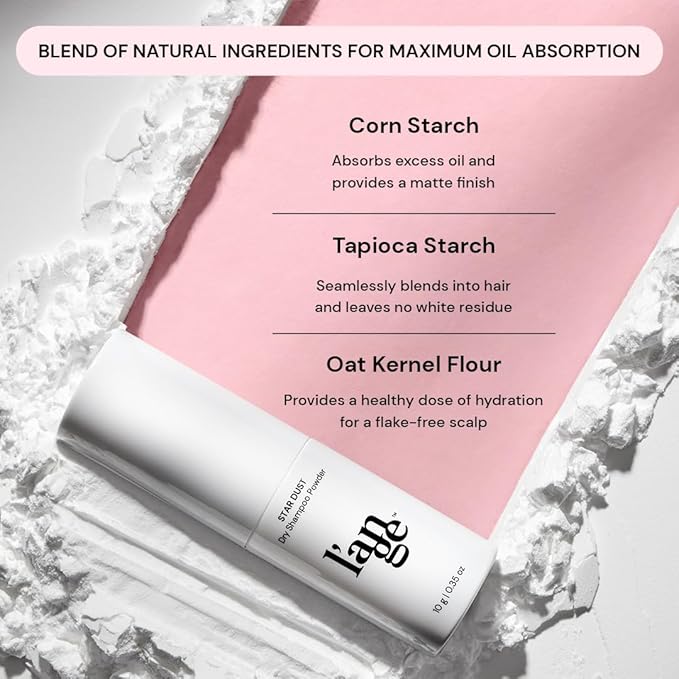 L'ANGE HAIR Star Dust Dry Shampoo Powder | Volumizing Travel Size Dry Shampoo for Women & Men | Helps Refresh Hair Between Washes | Doesn’t Leave Residue | Alcohol Free, Sulfate Free, Paraben Free