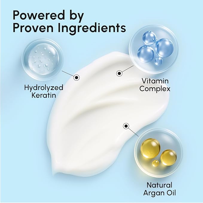 MAREE Leave In Conditioner for Dry Damaged Hair - Leave In Conditioner for Curly Hair with Keratin &Argan Oil - Extremely Deep Conditioning Mask - Hair Moisturizer - Tratamiento Para el Cabello