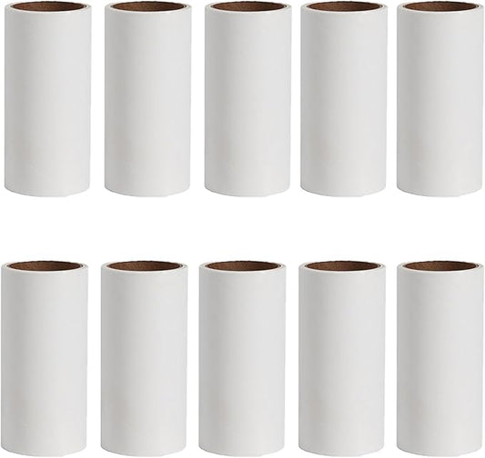 Lint Roller Refills,Extra Sticky Lint Roller Replacement Refills Only, Inside Diameter 1.5 inch, 60 Sheets per Roll (Pack of 10, Total 600 Sheets, 4 inch)