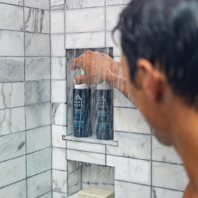 Oars + Alps Men's Sulfate Free Hydrating Hair Shampoo, Shampoo for Men & Women Infused with Kelp & Algae Extracts, Moisturizing Formula, Paraben & Sulfate Free, Fresh Ocean Splash Scent, 1pk, 13.5oz