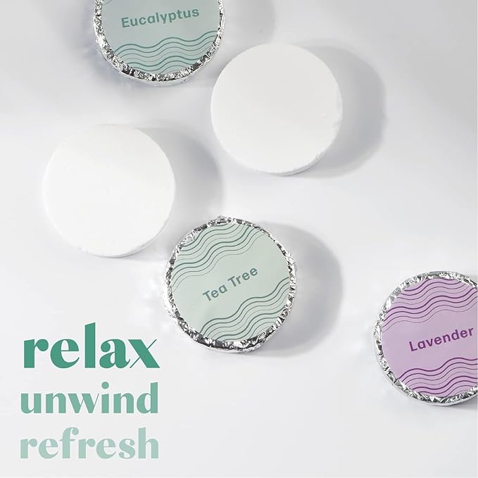 Dew Well - Shower Steamers - 15 Count Shower Bomb - Spa Aromatherapy Right in Your Home - Relax and Unwind - Variety Pack (Lavender, Eucalyptus & Tea Tree)