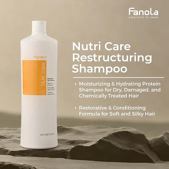 Restructuring Hair Shampoo for Women & Men - Moisturizing Shampoo for Dry Hair Enriched with Milk Protein - Repairing, Nourishing, Anti-Frizz Formula for Dry & Brittle Strands (33.8 Fl oz)