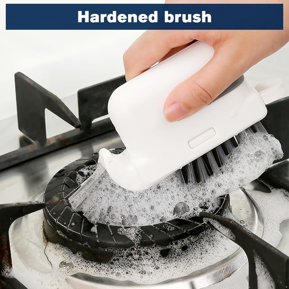 3-in-1 Window Cleaning Brush, 2025 New Magic Window Groove Cleaning Brush Set - Hand-Held Track Cleaner Tool for Sliding Doors, Window Sills, Tile Grout, Shutters, Deep Scrub Brush for Home (Grey)