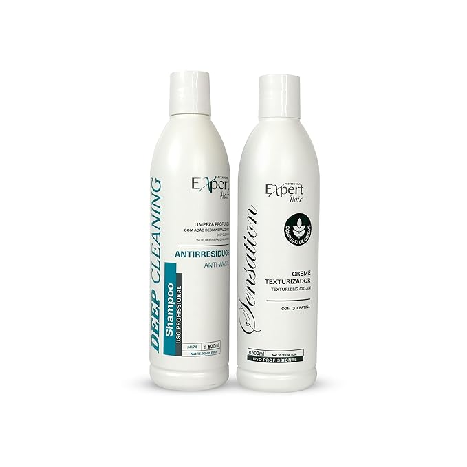 Expert Hair Perfect Smoothing Kit – Deep Cleansing Shampoo and Sensation Texturizing Cream (2x16.9 fl.oz)