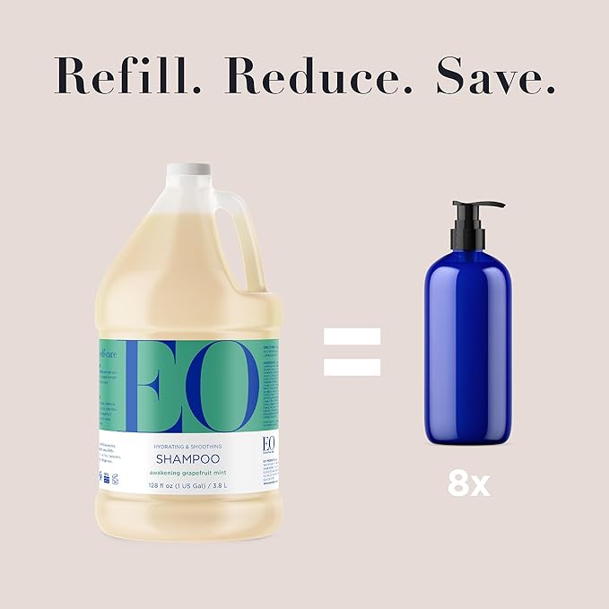 EO Shampoo, 1 Gallon, Grapefruit and Mint, Organic Plant Based, Hydrating & Smoothing For All Hair Types