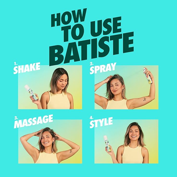 Batiste Dry Shampoo, Original Fragrance Classic Clean, Refresh Hair and Absorb Oil Between Washes, Waterless Shampoo for Added Hair Texture and Body, 5.71 oz