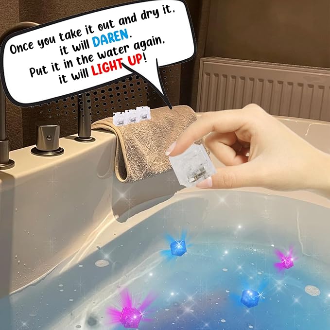 Light Up Bath Bombs with Surprise Light Cube Inside 18 Set 4 Ounce Big Size Romantic Saturn Natural Organic Saturn Bubble Bath Shower Bomb for Women Handmade Bubble Relaxing Spa Gift Bath Skin (6PCS)