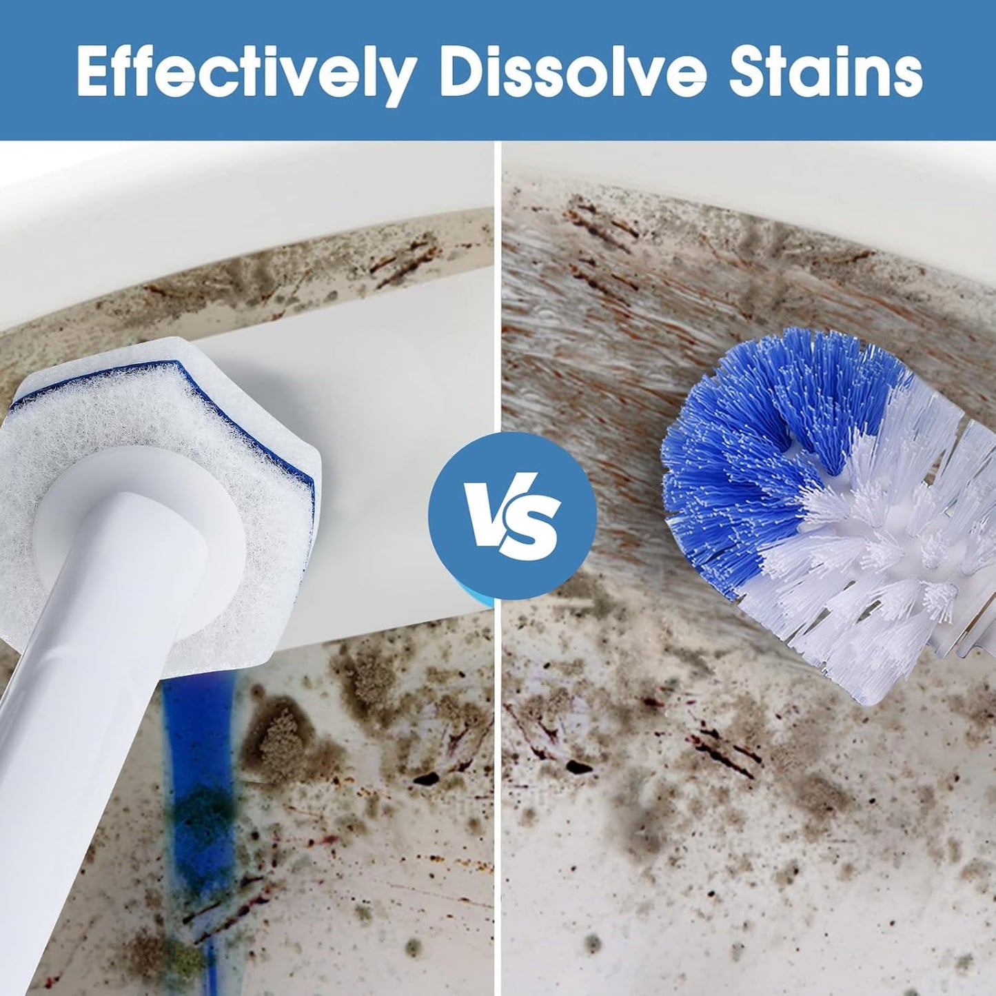 COBETE Disposable Toilet Brush Wand Refills,Disposable Toilet Refill Bowl Cleaners Brush Scrubber for Bathroom Cleaning,40 Count