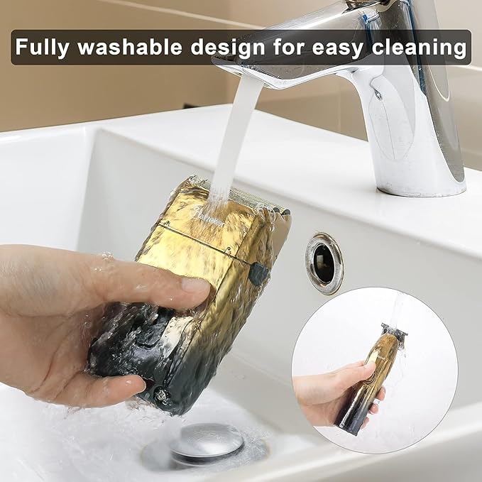 Hatteker Foil Shaver Bald Head Shaver Electric Shaver Razor for Men Precision Trimmer Beard Clipper Triple Blades Waterproof Cordless