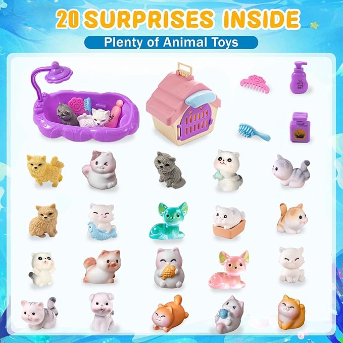 Kids Bath Bombs with Surprise Inside, 20 PackGift Set, Natural Organic Bubble Bath Kids Foam Bath