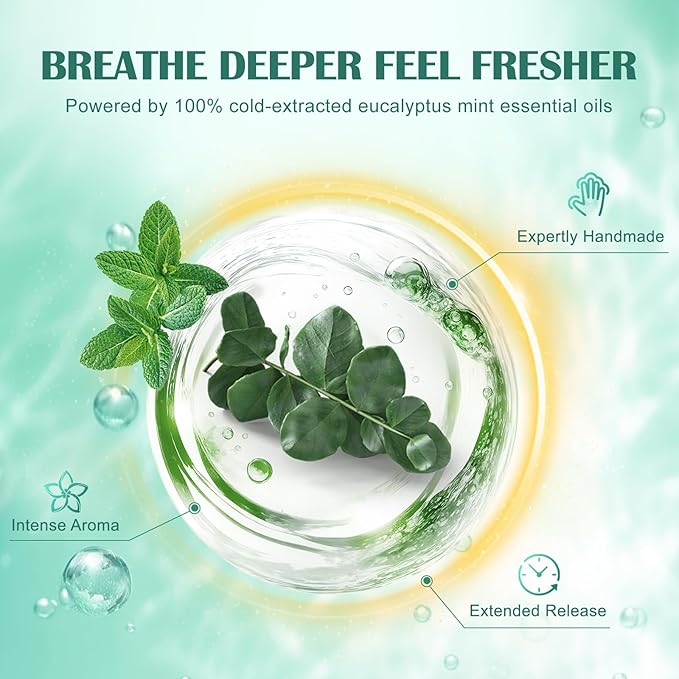 Eucalyptus Mint Shower Steamers 12 Pack - Eucalyptus for Shower, White Elephant Gifts, Stocking Stuffers for Adults, Christmas Gifts & Aromatherapy Birthday Gifts for Women Men Mom