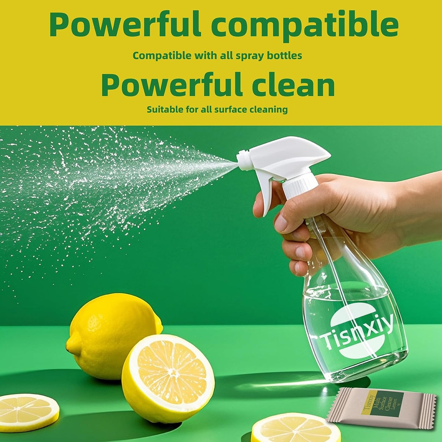 Multi-Surface Cleaner Refill Tablets - 12 Count- 192 fl oz total (12x 16 fl oz) - All Purpose Cleaner Refill Tablets - For household and kitchen spray cleaners - Fresh Lemon Scent