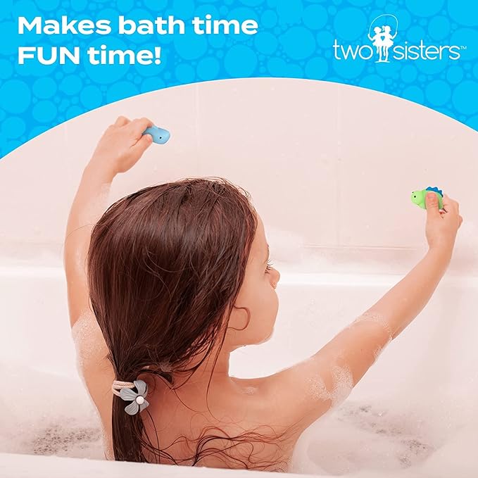 Dinosaur Bath Bombs for Kids with Surprise Dino Toys Inside (6 Pack) - Large Bubble Bath Bombs, Gentle and Safe, Made in USA, Gift Ideas for Boys, Girls and Teens by Two Sisters