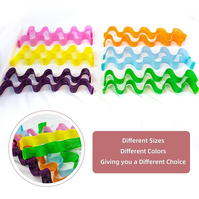 30pcs Heatless Hair Curlers Rollers Wave Curls Styling Kit with 2 Sets Styling Hooks,No Heat Hair Curlers Spiral Curlers for Long Hair 21.8”(55 cm)…